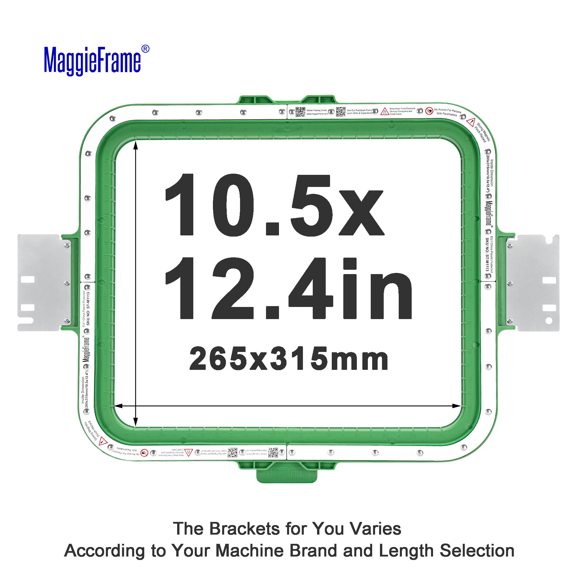 MaggieFrame Magnetic Hoop 10.5″ × 12.4″ (265 × 315 mm) for Honpo