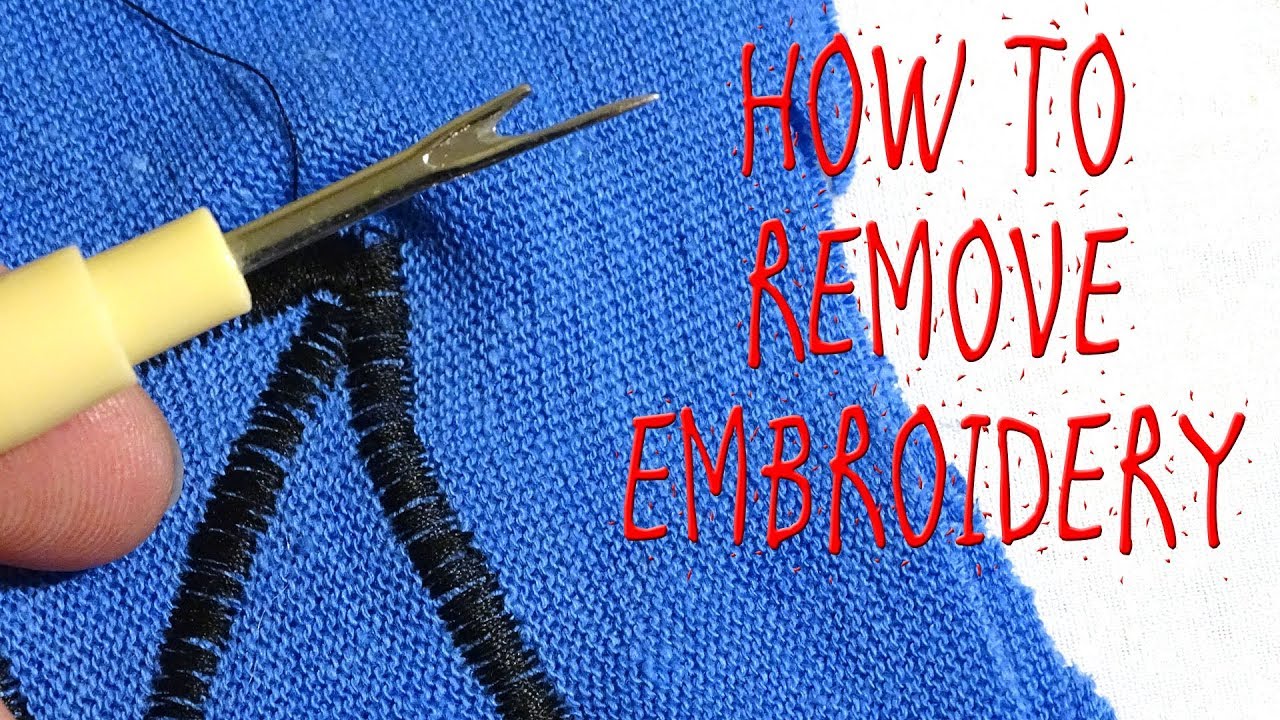 how to undo embroidery