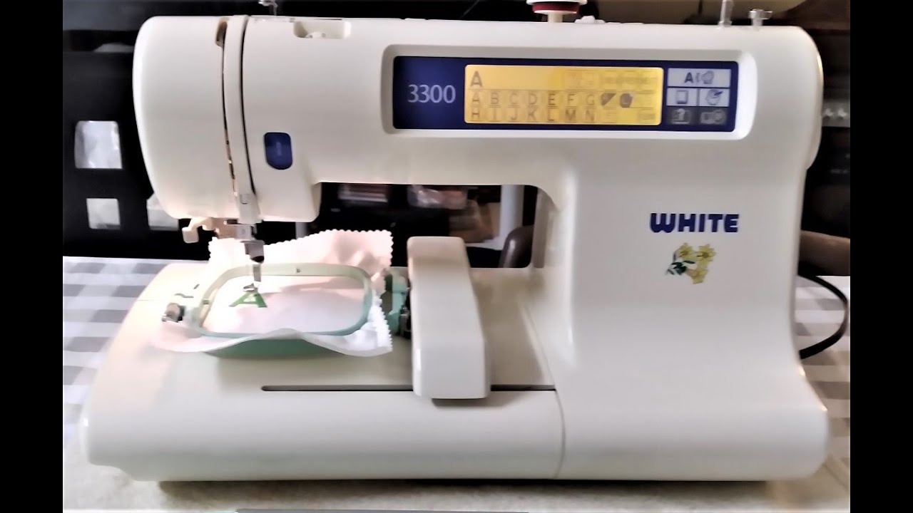 white 3300 embroidery machine