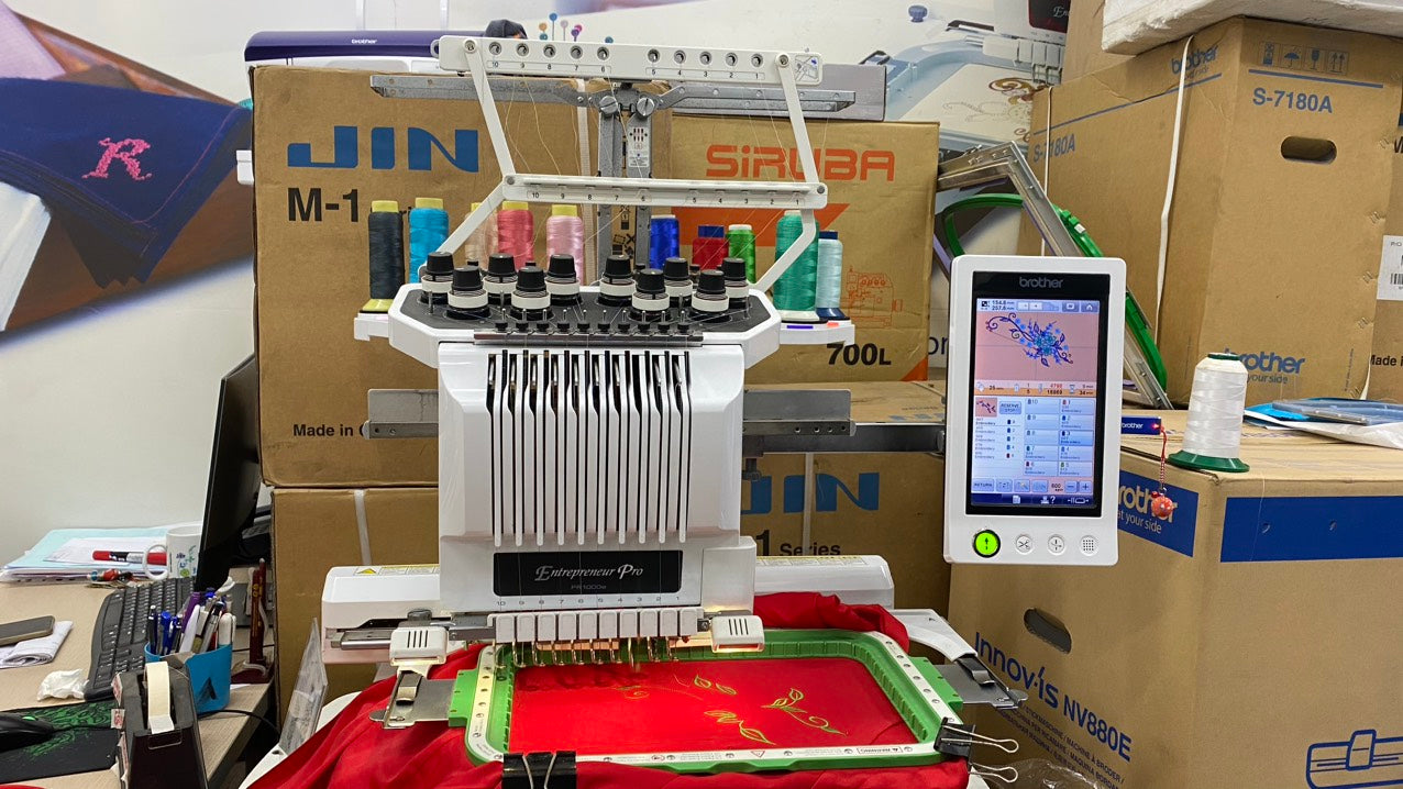 brother pr1000e 10 needle embroidery machine