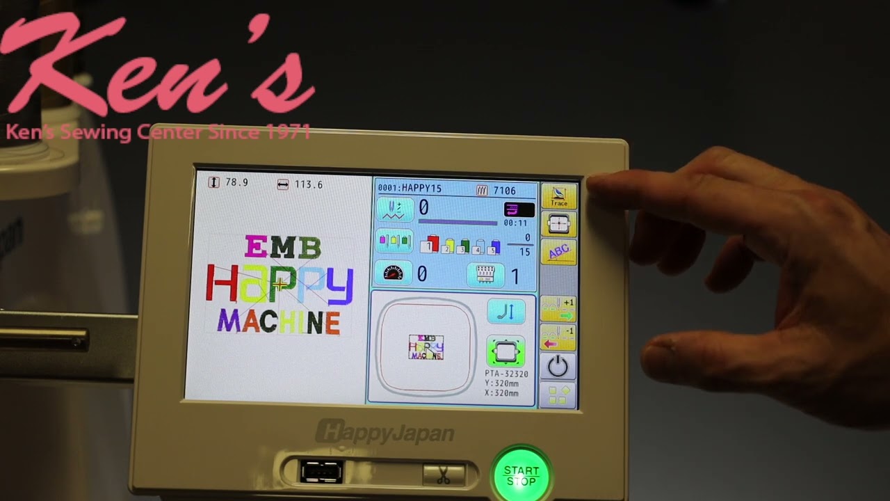 happy 12 needle embroidery machine