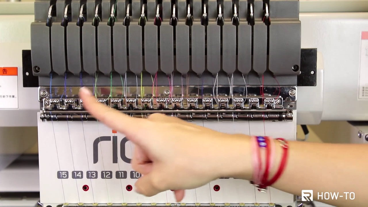 how to thread ricoma embroidery machine