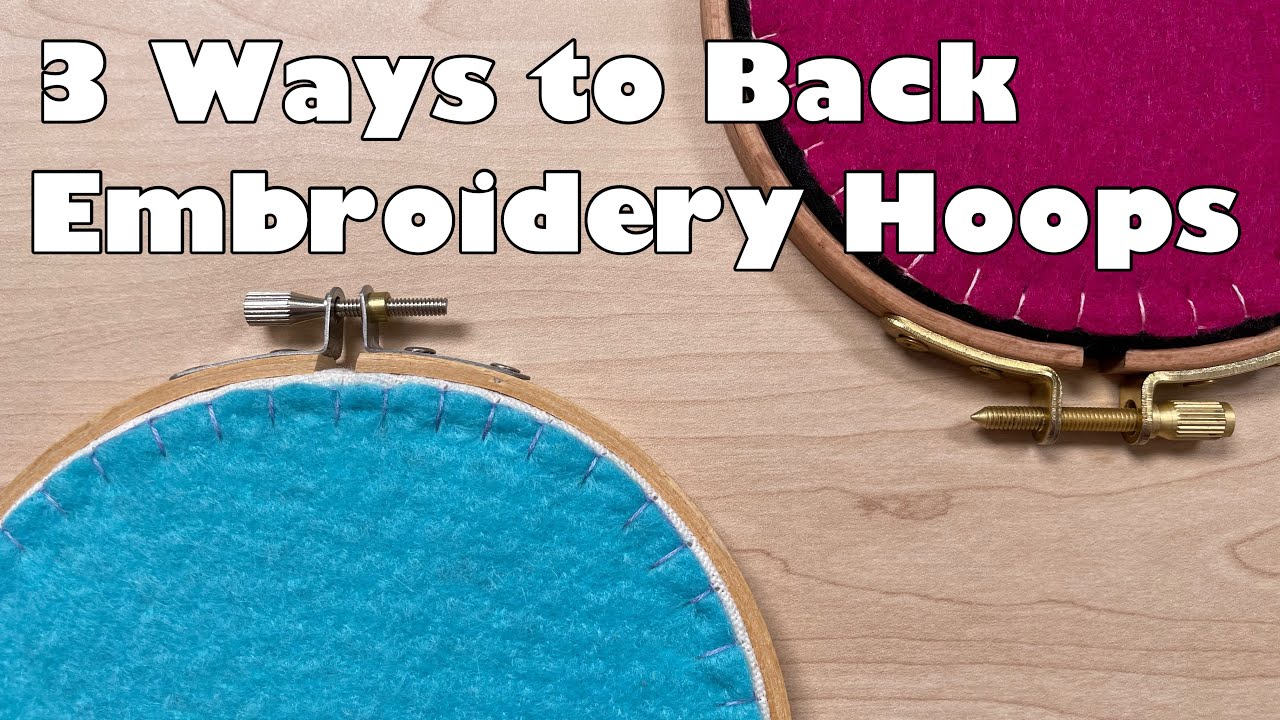 how to finish back of embroidery hoop