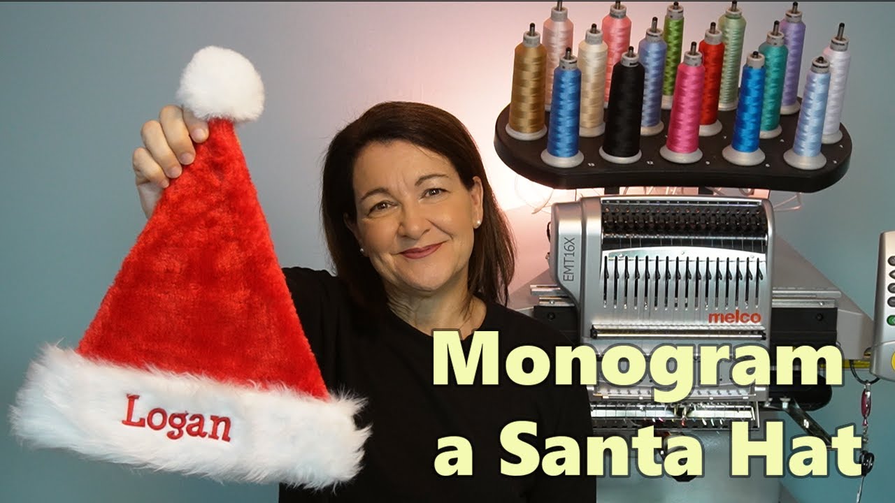 santa hat embroidery