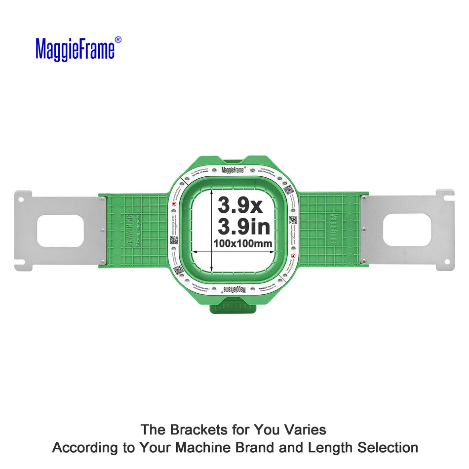 MaggieFrame 3.9x3.9 in (100x100mm) magnetic embroidery hoop for Baby lock，Brother PR,Ricoma EM1010