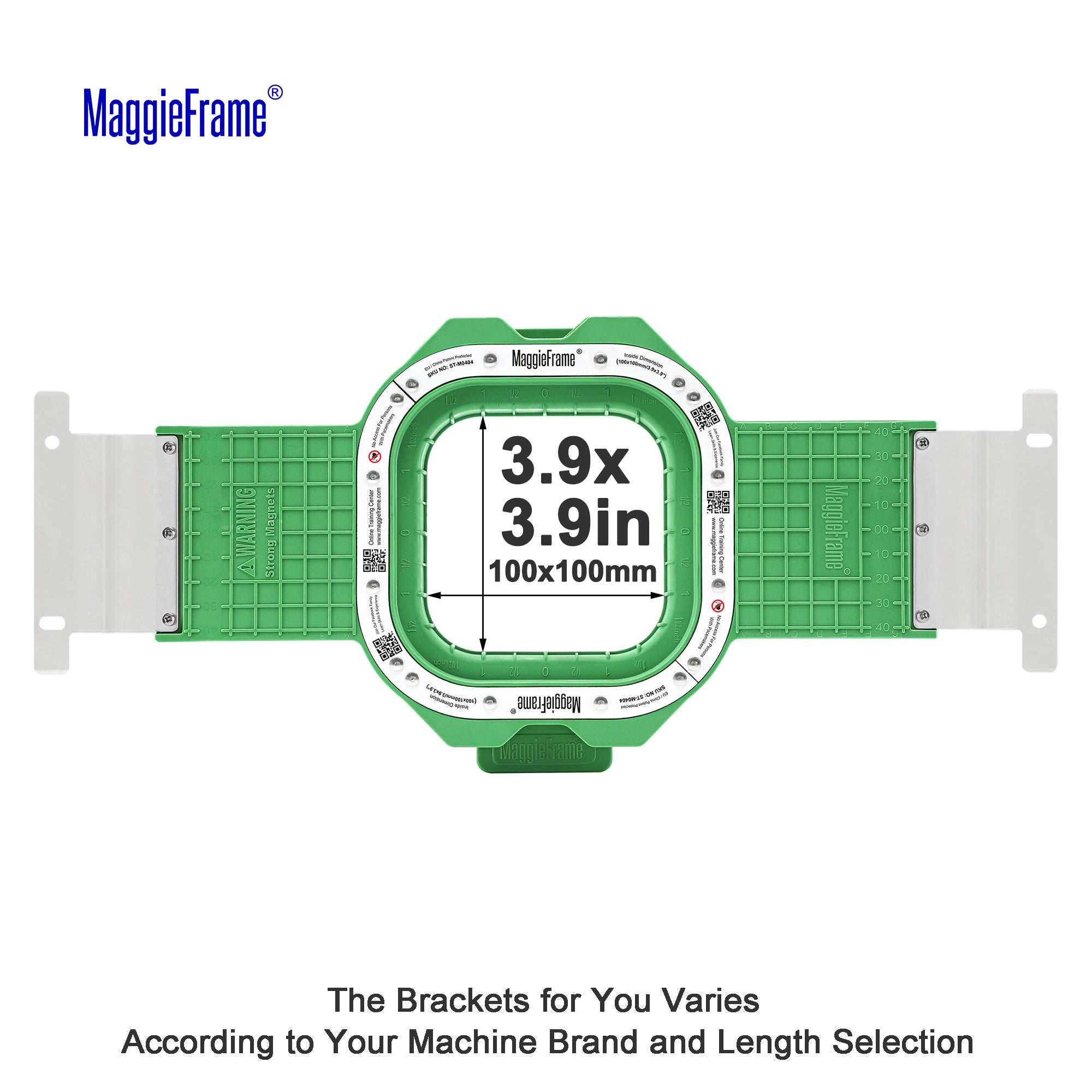 MaggieFrame 3.9x3.9in (100x100mm) magnetic embroidery hoop for Barudan