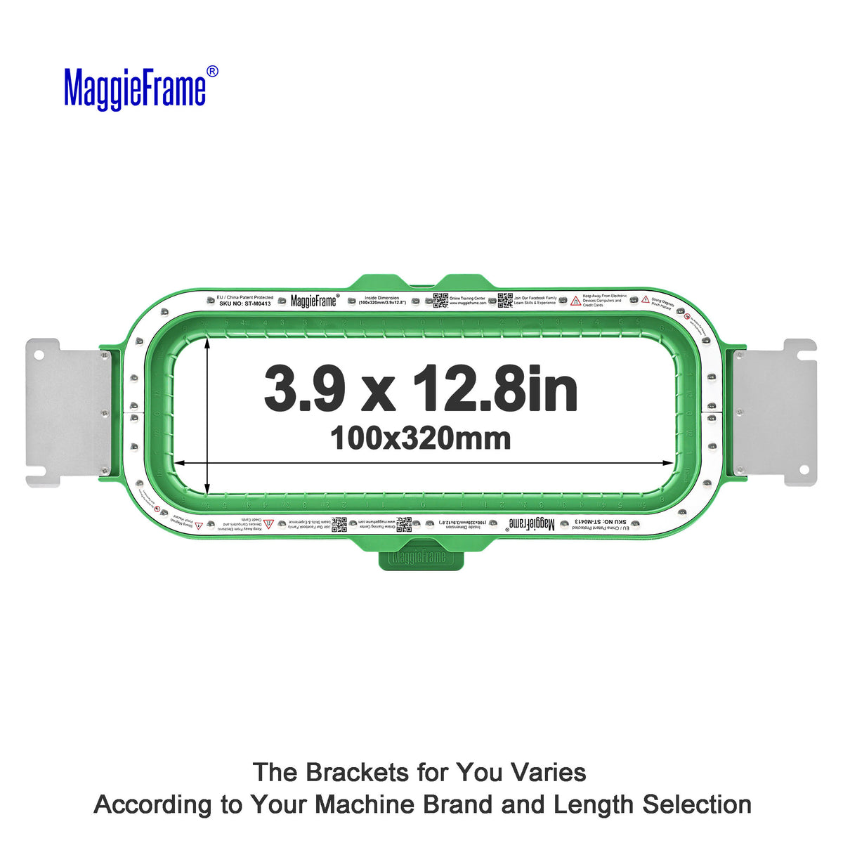 MaggieFrame 3.9x12.8 in (195x315mm) magnetic embroidery hoop for Baby lock，Brother PR,Ricoma EM1010