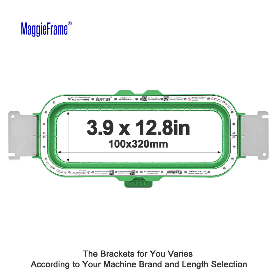 MaggieFrame 3.9x12.8 in (195x315mm) magnetic embroidery hoop for Baby lock，Brother PR,Ricoma EM1010