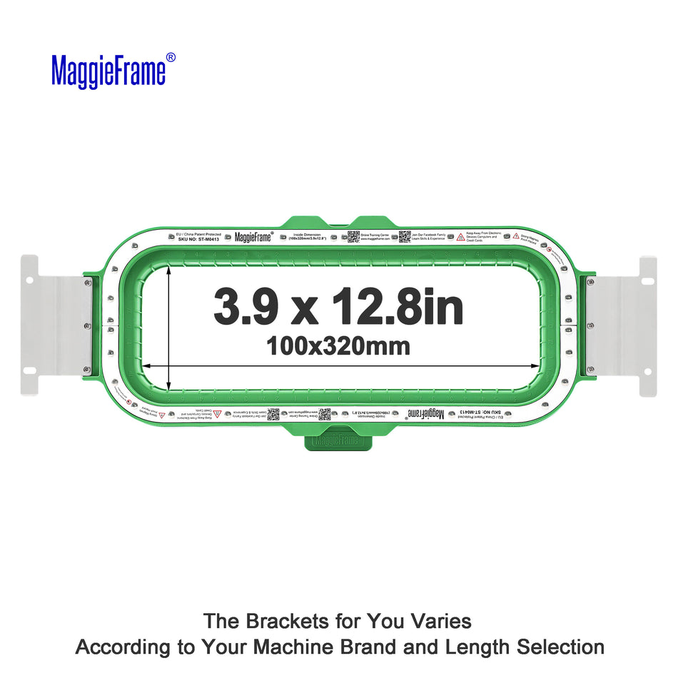 MaggieFrame 3.9x12.8in (100x320mm) magnetic embroidery hoop for Barudan
