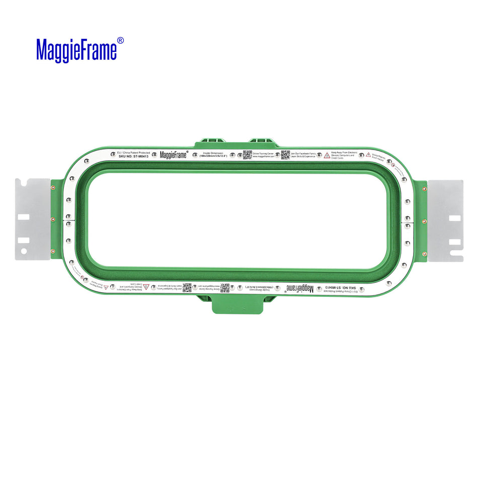MaggieFrame 3.9x12.8 in (100x320mm) magnetic embroidery hoop – back chart