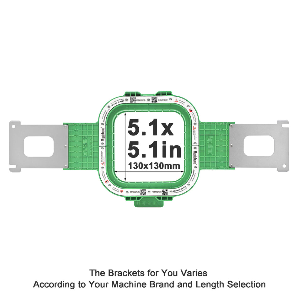 MaggieFrame 5.1x5.1 in (130x130mm) magnetic embroidery hoop for Baby lock，Brother PR,Ricoma EM1010