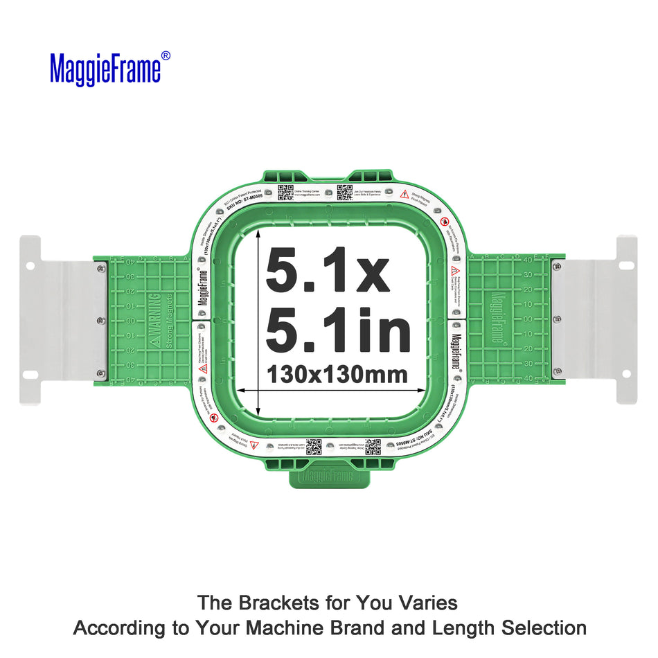 MaggieFrame 5.1x5.1in (130x130mm) magnetic embroidery hoop for Barudan