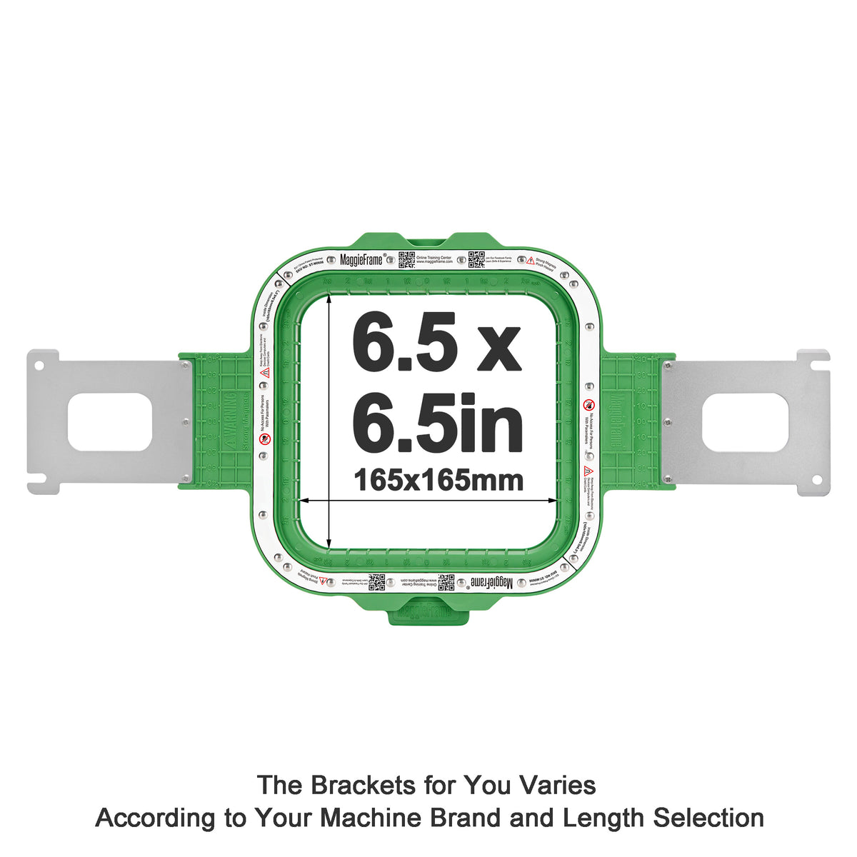 MaggieFrame 6.5x6.5 in (165x165mm) magnetic embroidery hoop for Baby lock，Brother PR,Ricoma EM1010