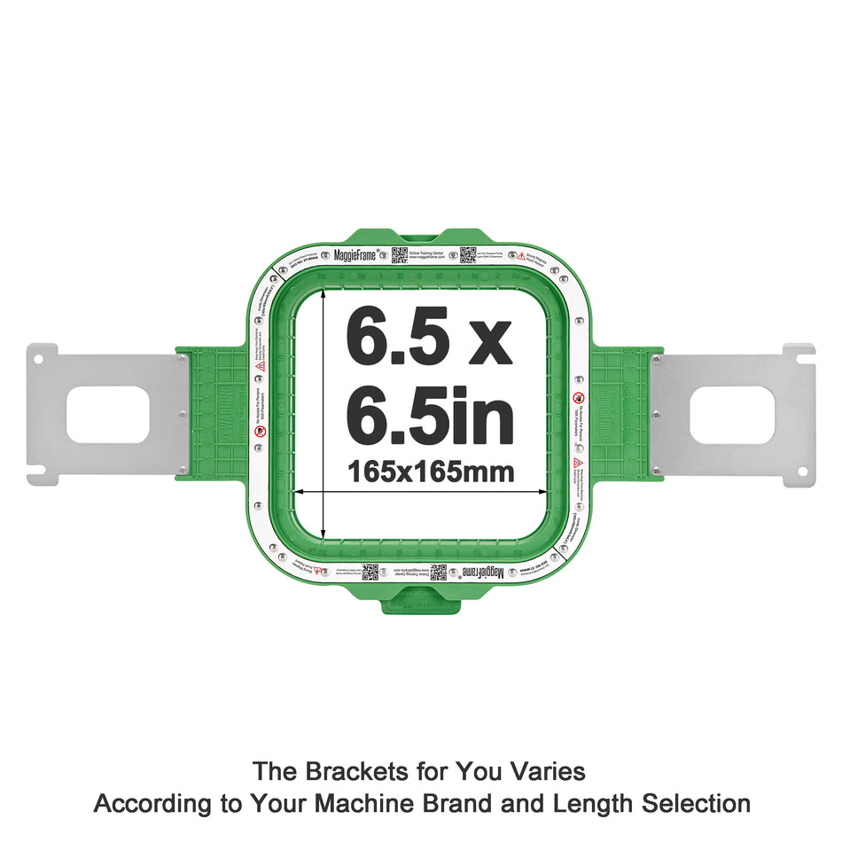 MaggieFrame 6.5x6.5 in (165x165mm) magnetic embroidery hoop for Baby lock，Brother PR,Ricoma EM1010