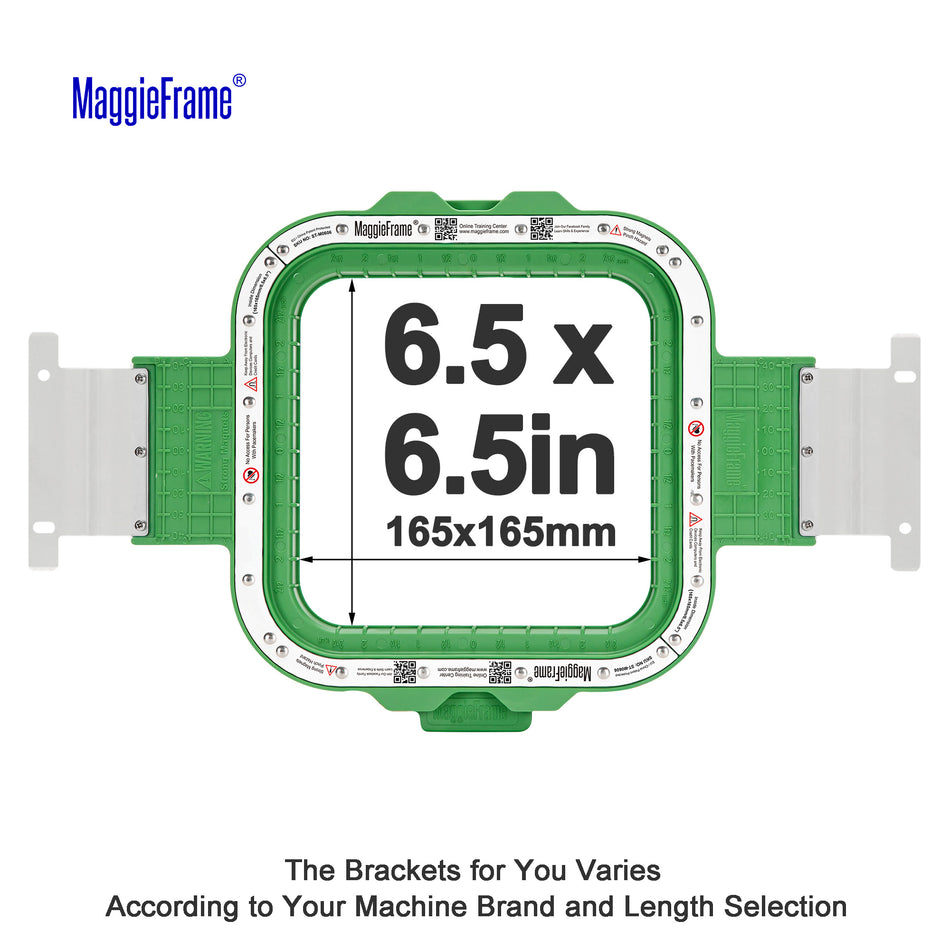 MaggieFrame 6.5x6.5in (165x165mm) magnetic embroidery hoop for Barudan
