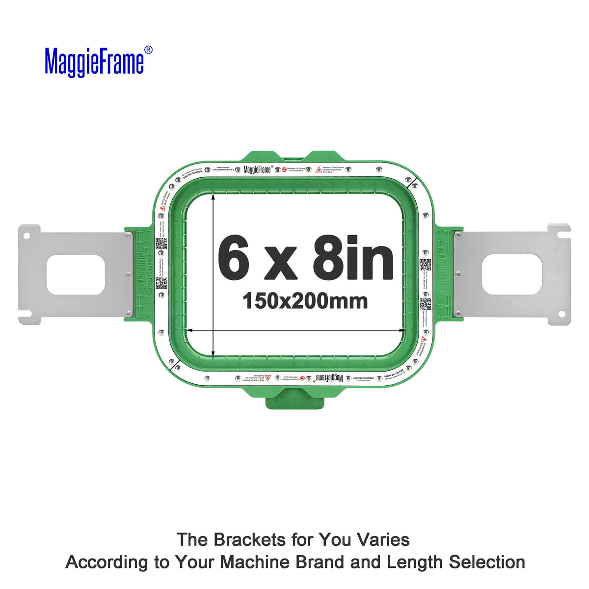 MaggieFrame 6x8 in (150x200mm) magnetic embroidery hoop for Baby lock，Brother PR,Ricoma EM1010