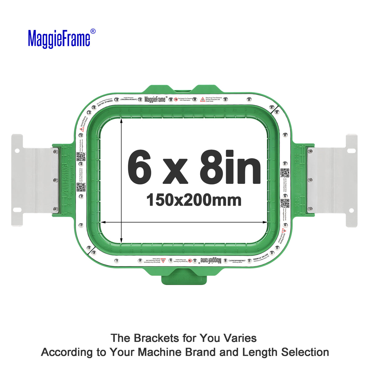 MaggieFrame 6x8in (150x200mm) magnetic embroidery hoop for Barudan