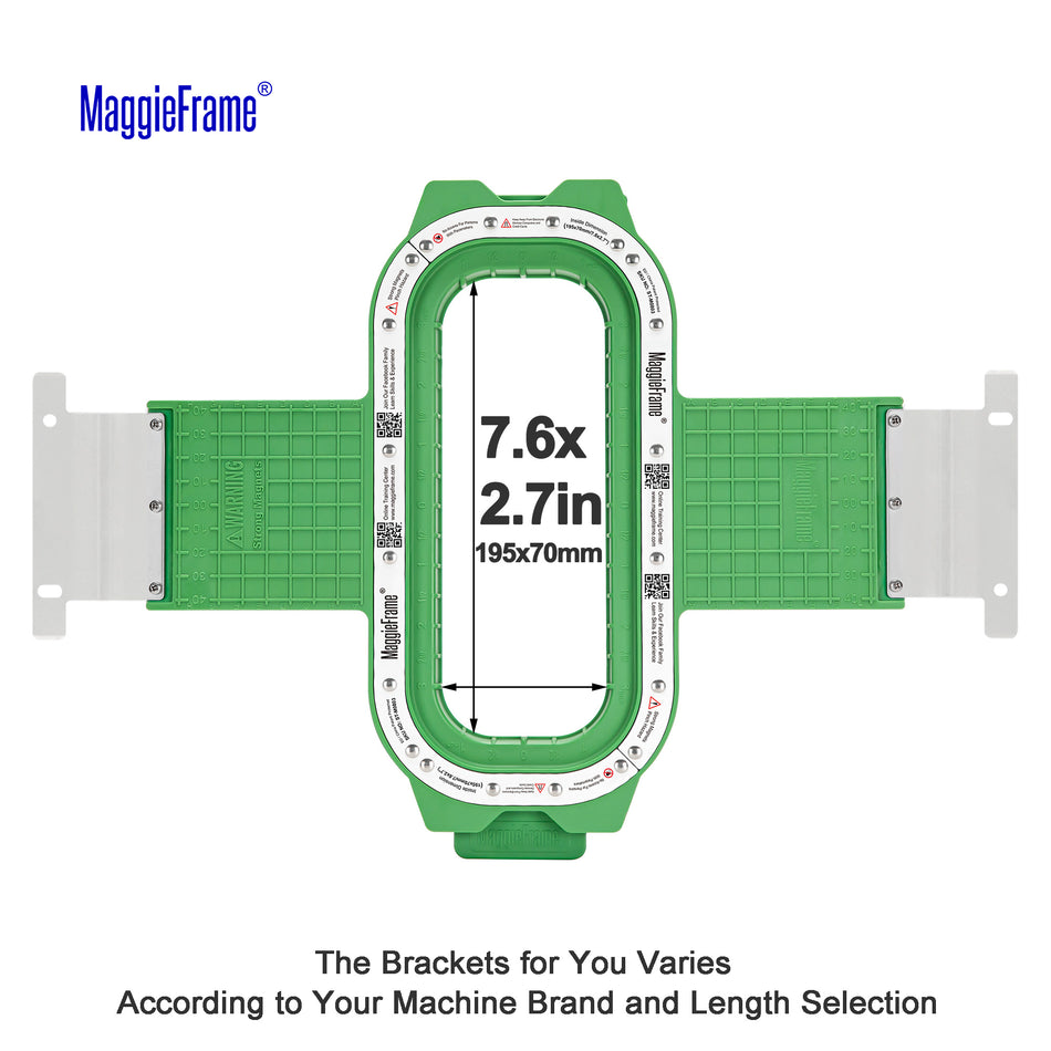 MaggieFrame 7.6x2.7in (195x70mm) magnetic embroidery hoop for Barudan