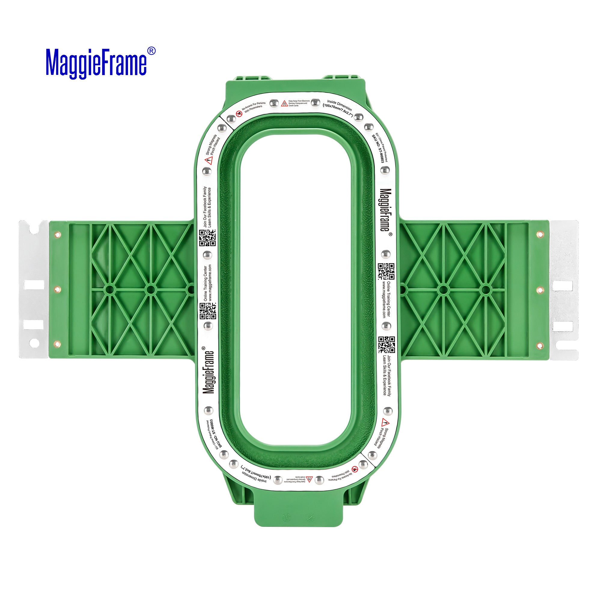 MaggieFrame Magnetic Hoop 7.6″ × 2.7″ (195 × 70 mm) for Happy