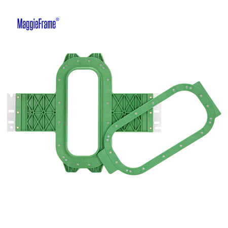 MaggieFrame 7.6x2.7 in (195x70mm) magnetic embroidery hoop – Unfolded view