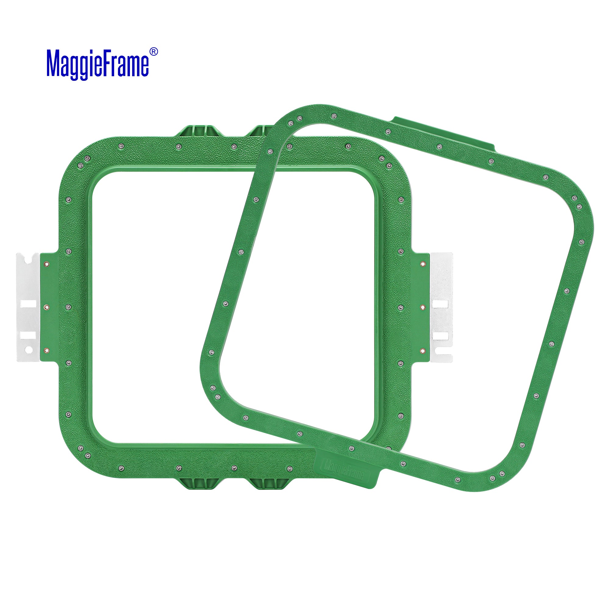 MaggieFrame 8.5x9 in (215x230mm) magnetic embroidery hoop –Unfolded view