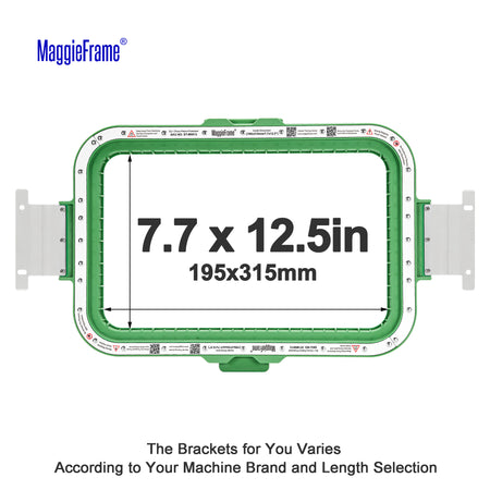 MaggieFrame 7.7x12.5in (195x315mm) magnetic embroidery hoop for Barudan
