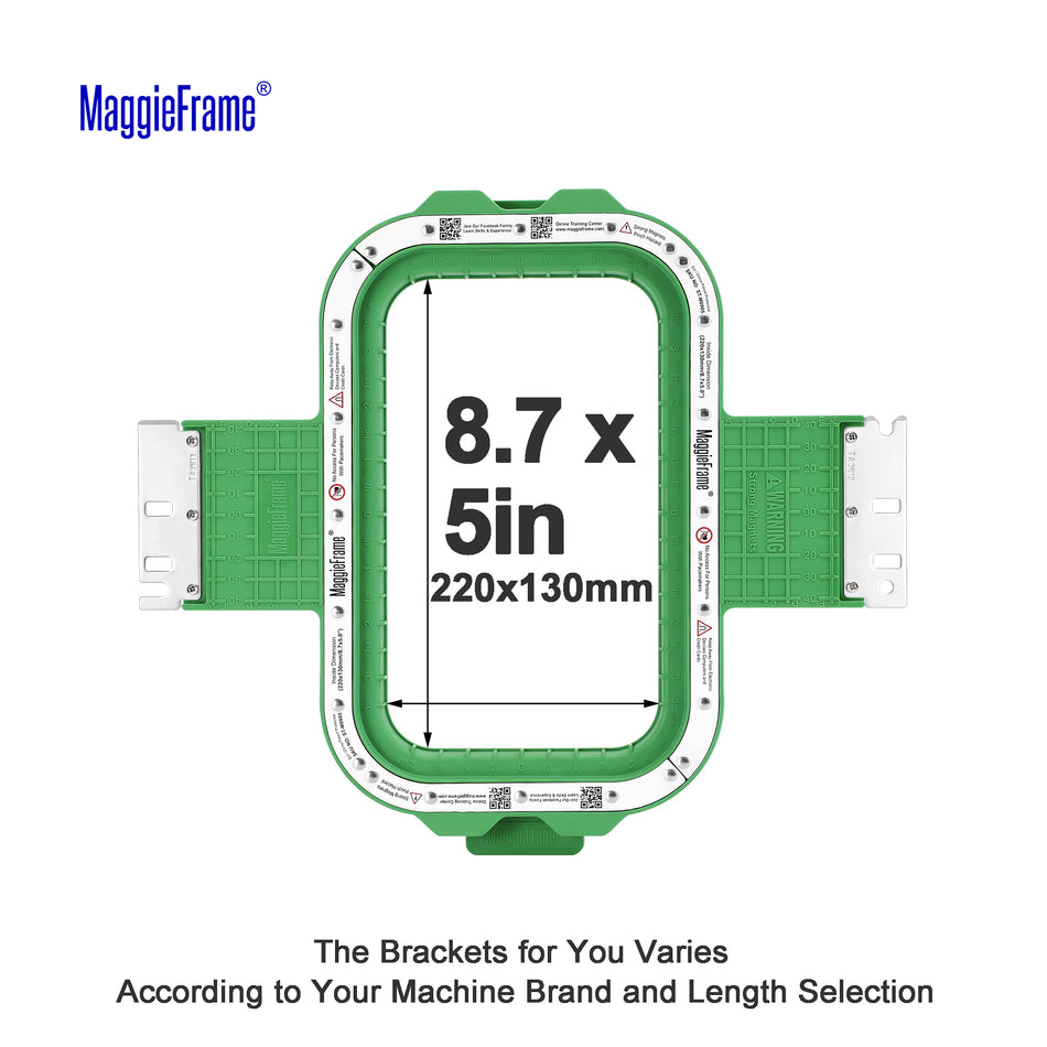 MaggieFrame Magnetic Hoop 8.7"x5" | 220x130mm for ZSK