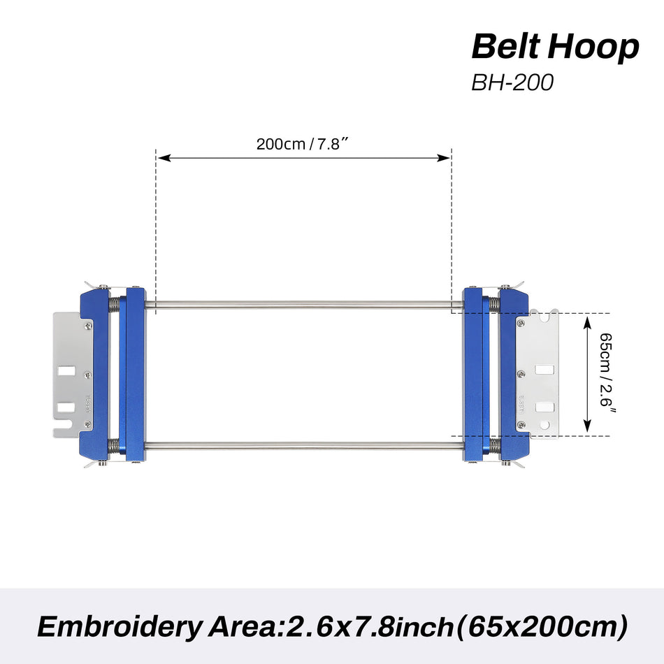 Belt Hoop for Barudan QS machine— Strap/Collar Embroidery Frame, Fast Hooping for Belts, Webbing, Dog Collars & Bag Straps