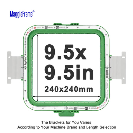 MaggieFrame 9.5x9.5in (240x240mm) magnetic embroidery hoop for Barudan