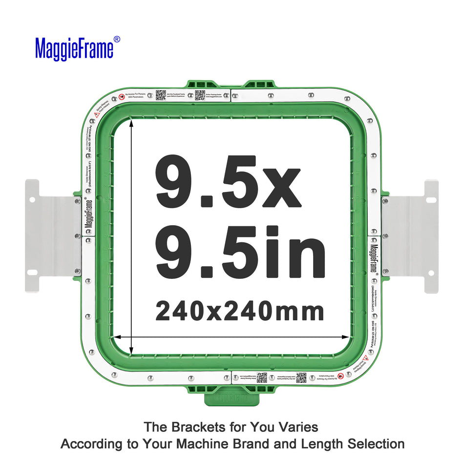 MaggieFrame 9.5x9.5in (240x240mm) magnetic embroidery hoop for Barudan