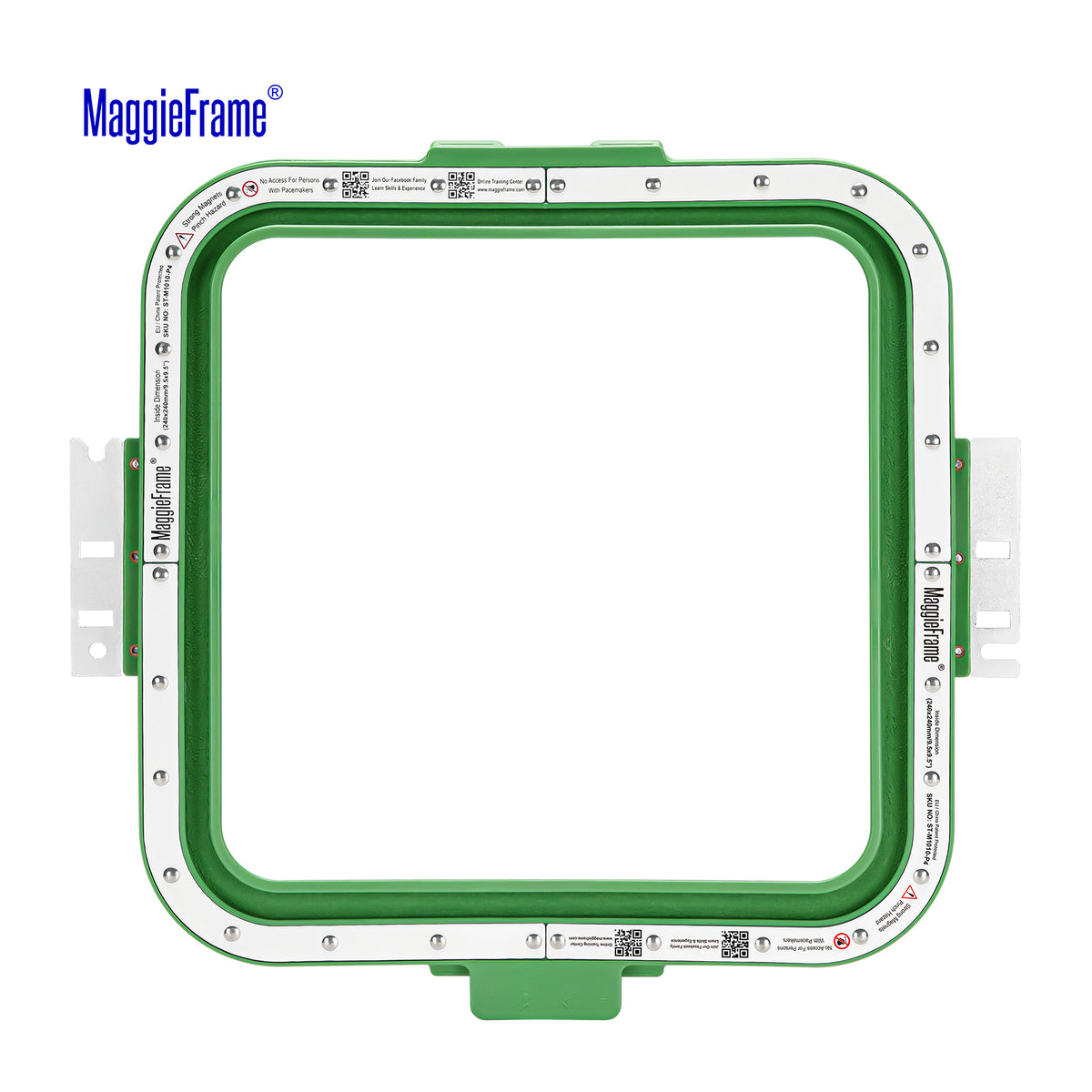 MaggieFrame 9.5x9.5 in (240x240mm) magnetic embroidery hoop – back chart