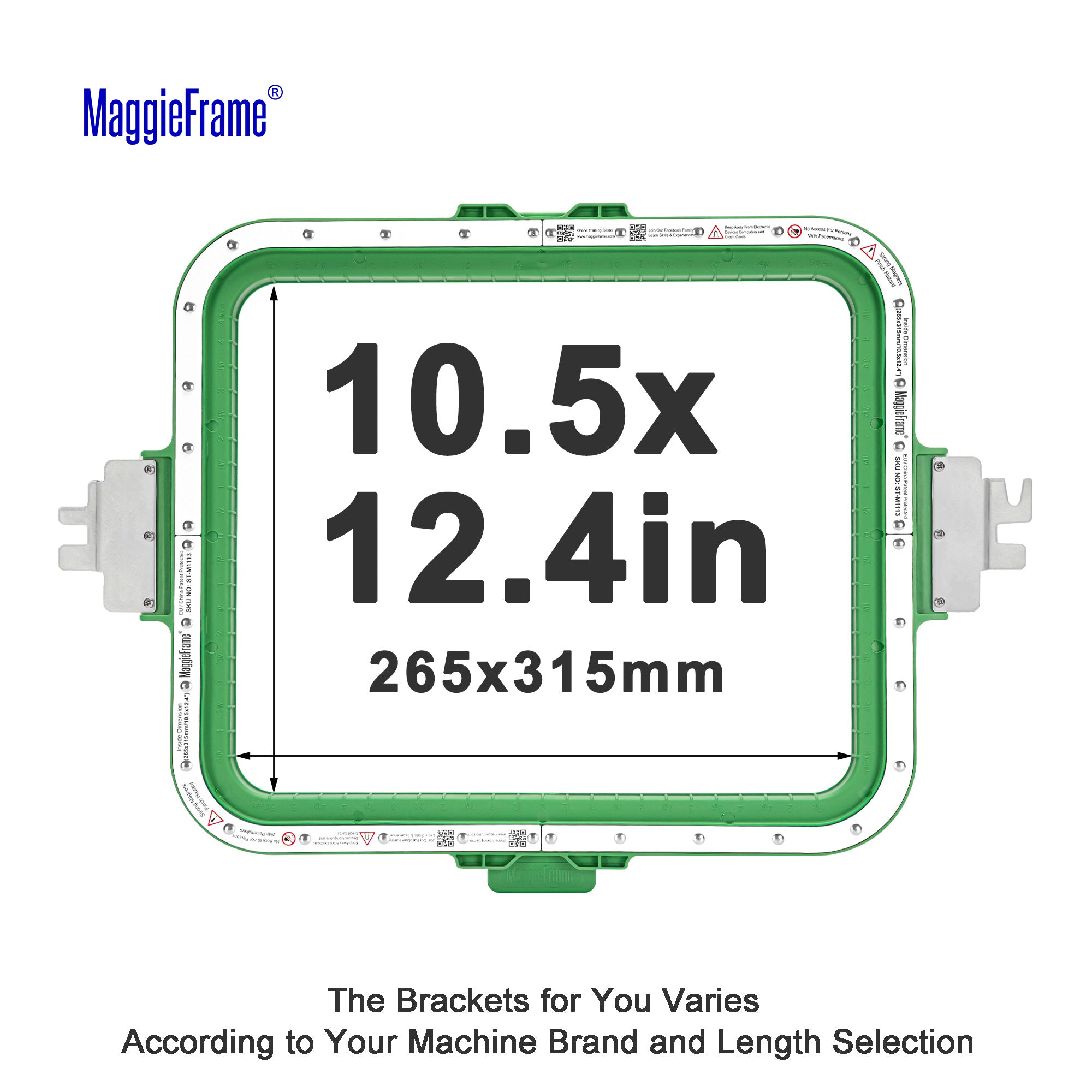 Maggieframe magnetic hoop for Barudan