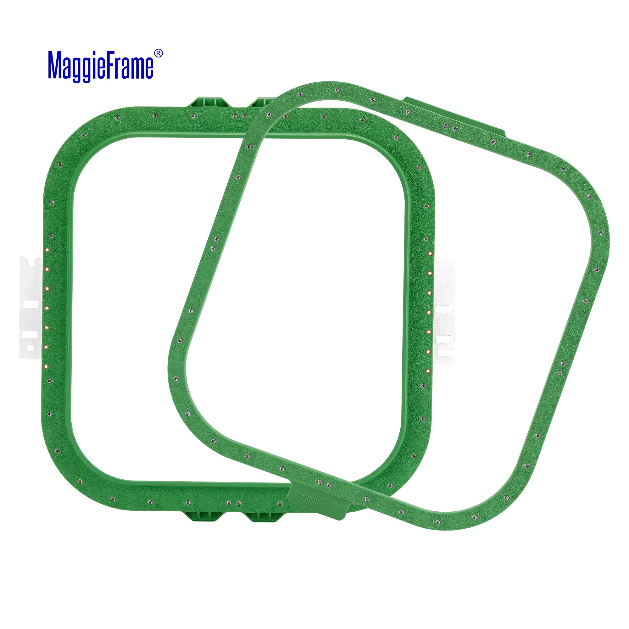 MaggieFrame 12x11.5 in (305x295mm) magnetic embroidery hoop – Unfolded view