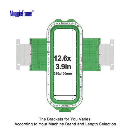 MaggieFrame 12.6x3.9in (320x100mm) magnetic embroidery hoop for Barudan