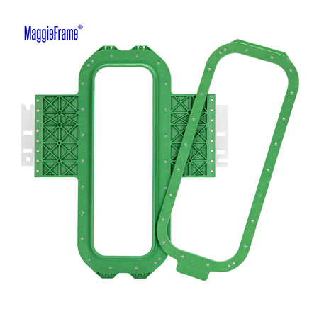 MaggieFrame 12.6x3.9 in (320x100mm) magnetic embroidery hoop – Unfolded view