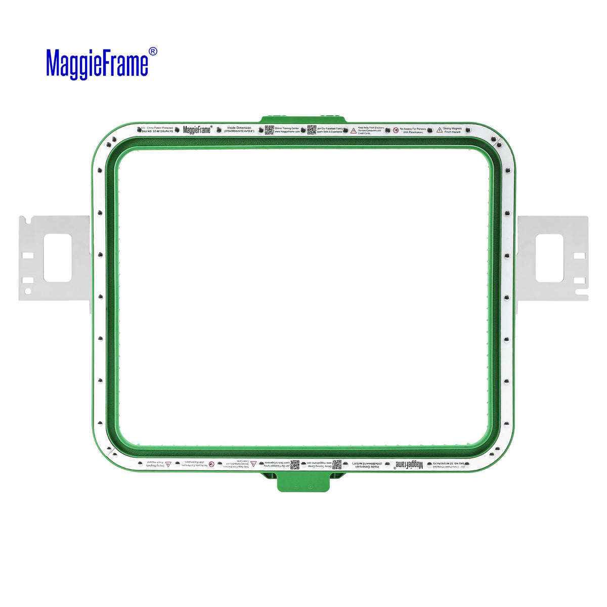 MaggieFrame 12.4x15.6 in (315x395mm) magnetic embroidery hoop – back chart