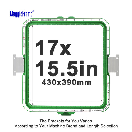 MaggieFrame 17x15.5in (430x390mm) magnetic embroidery hoop for Barudan