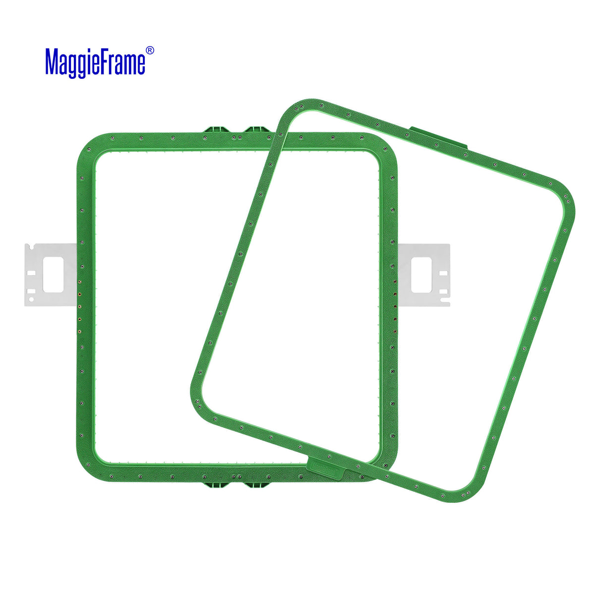 MaggieFrame 17"x15.5 in (430x390mm) magnetic embroidery hoop – Unfolded view