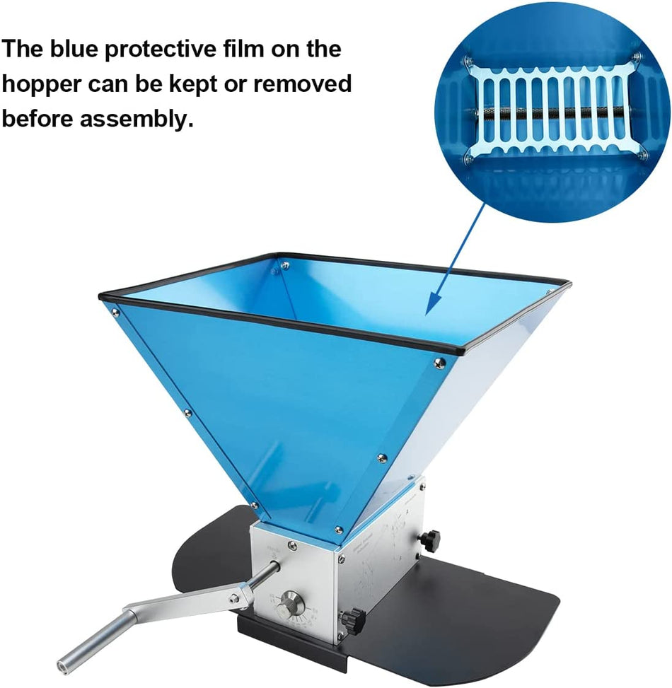 Grain Mill Pro with 3 Rollers 13LB Hopper and Steel Metal Base, Brewing for Grain Malt Barley, Malt Mill for Homebrew Beer, Grain Crusher Grinder, Fit Electric Drill