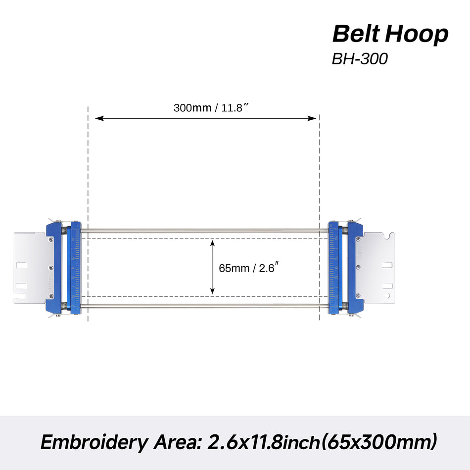 Belt Hoop for Brother machine— Strap/Collar Embroidery Frame, Fast Hooping for Belts, Webbing, Dog Collars & Bag Straps