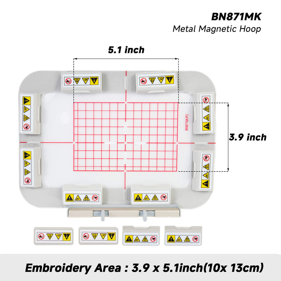 Magnetic Embroidery Hoop for Bernina 990/ 880 / 880 PLUS / 830/ aurora 450 / aurora 440 QE / aurora 430 Embroidery Machine with Long Magnets