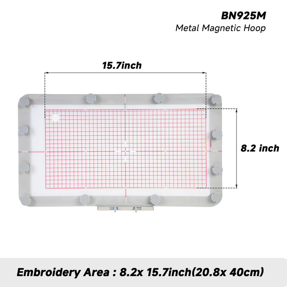 8.2"x15.7" (208x400mm) Magnetic Embroidery Hoop for Bernina 990/ 880 / 880 PLUS / 830/790 / 790 PLUS / 790 PRO / 770 QE / 770 QE PLUS Embroidery Machine