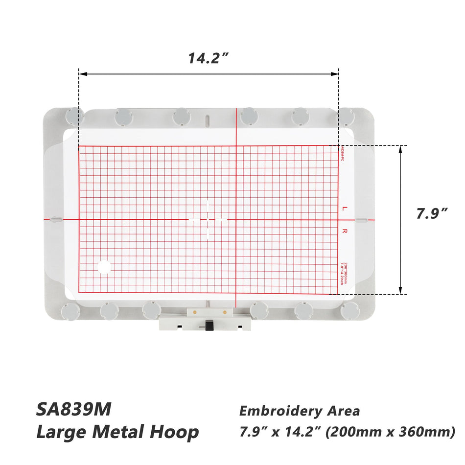 7.9"x14.2" (200x360mm) RE36B Magnetic Hoop (200x360mm) for Janome 550E Embroidery Machine with Round Magnets  #864839008