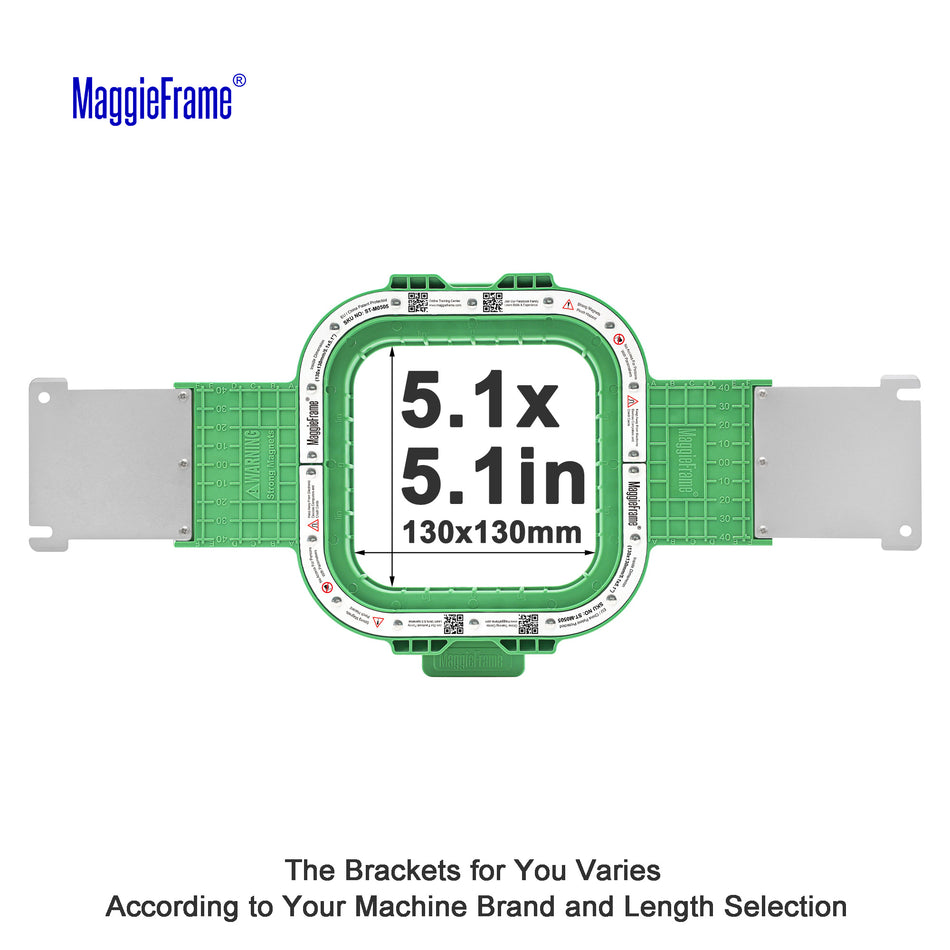 MaggieFrame Magnetic Hoop 5.1" | 130x130mm for Brother PRS100 VR