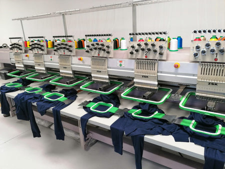 Magnetic hoop for ZSK embroidery machine