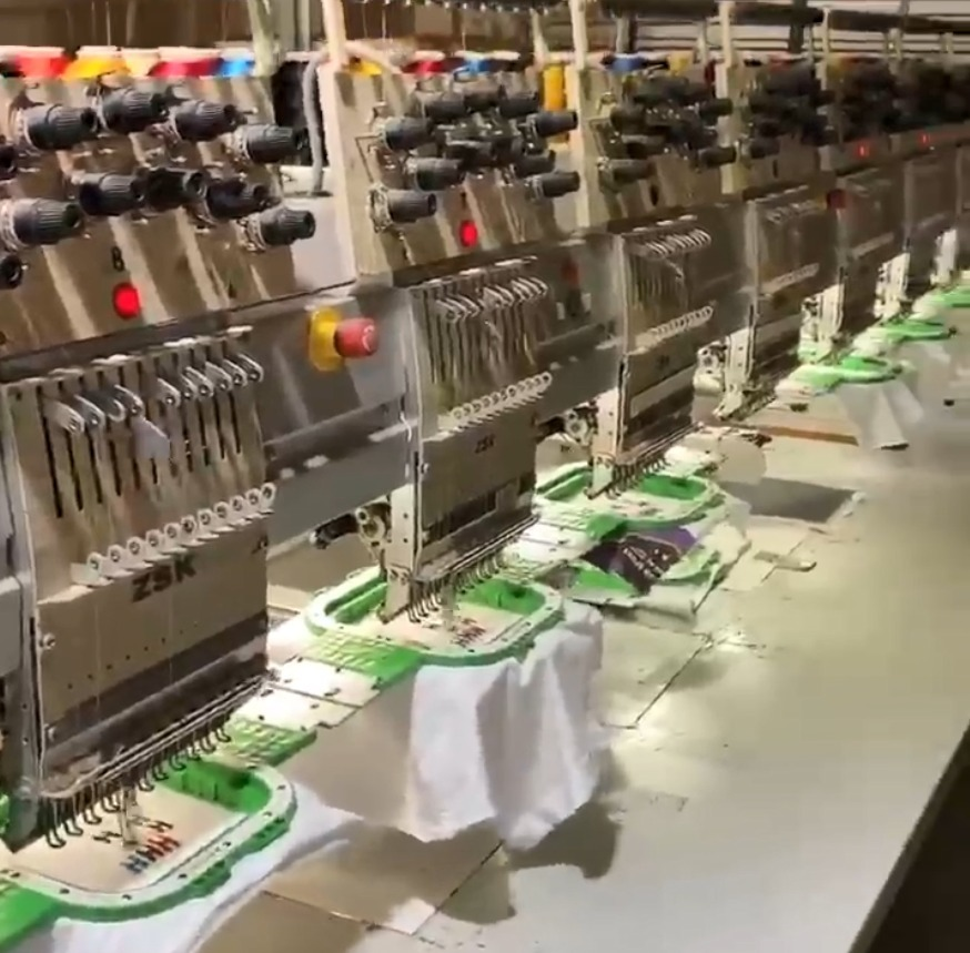 Magnetic hoop for ZSK embroidery machine