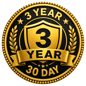 3-Year Warranty, 30-Day Free Returns